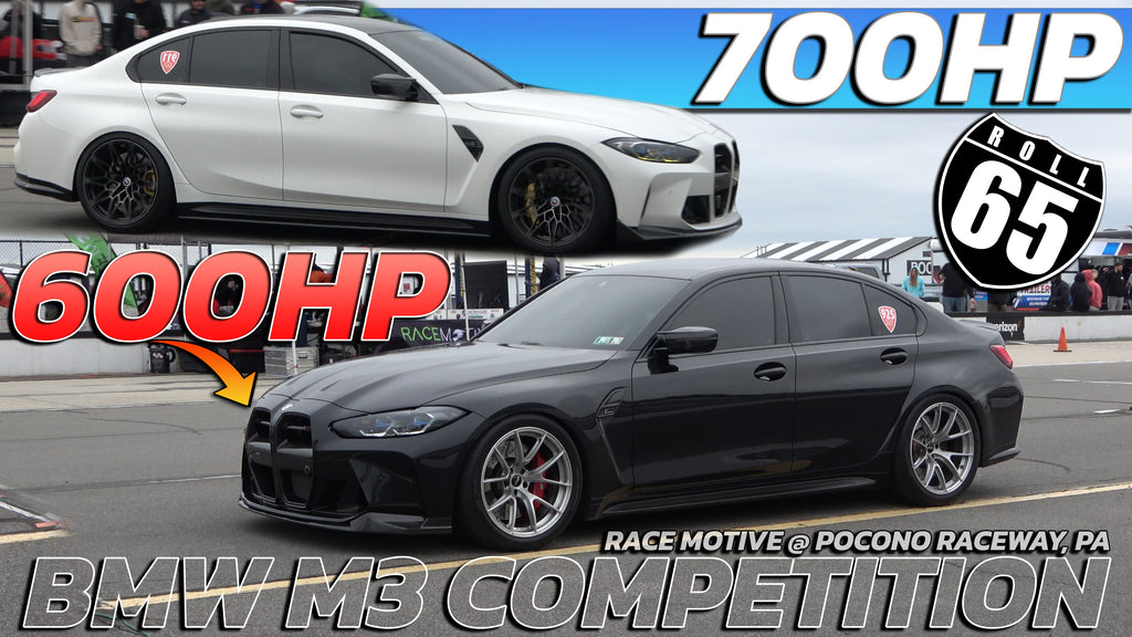 BMW M3 700hp vs 600hp M3 Competition 65mph Roll Start @ Race Motive Pocono Raceway