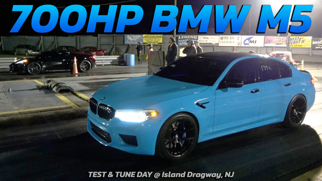 700hp BMW M5 vs Corvette C8 Drag Racing @ Island Dragway