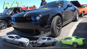 Dodge Challenger R/T 392 vs Hellcat vs Camaro vs LIMECAT Hellcat Drag racing