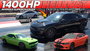 1400HP Hellcat Charger Whipple Supercharger vs Hellcat Challenger, CTS V Drag Racing @ TX2k24 Texas
