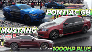 Pontiac G8 vs Mustang 5.0 1000hp plus Drag race TX2K24 @ Texas Motorplex
